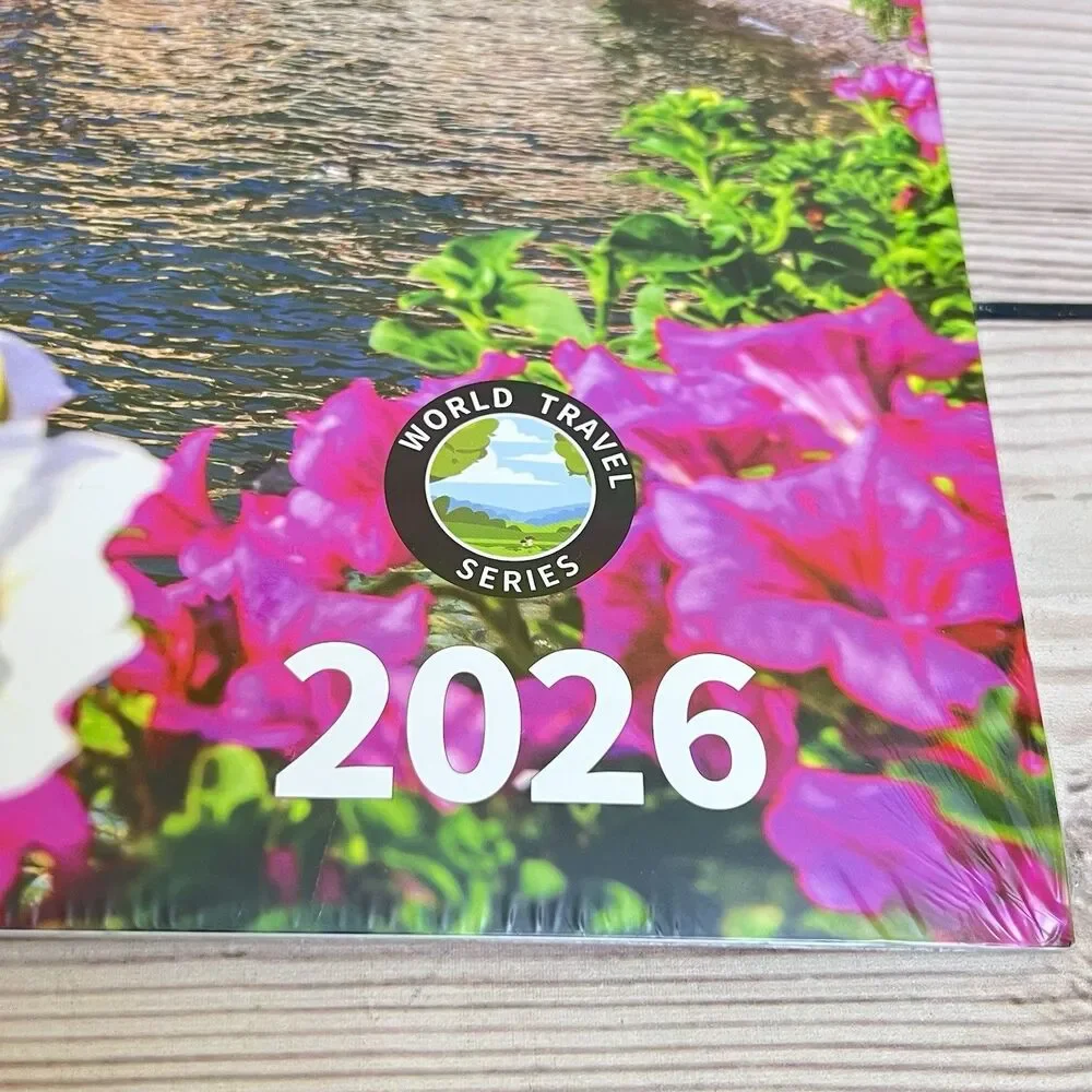 Windrio Wall Calendar 2026 Exotic Destinations World Travel Series 14 Month NEW